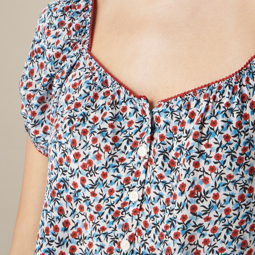 J. Crew Poppy Crepe Top